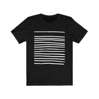 Thumbnail for Mens T-Shirt with Lines in Black