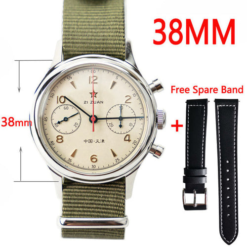40mm China Aviation Chronograph Seagull Movement 1963 Mechanical Watch