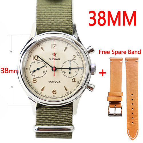 40mm China Aviation Chronograph Seagull Movement 1963 Mechanical Watch