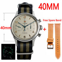 Thumbnail for 40mm China Aviation Chronograph Seagull Movement 1963 Mechanical Watch