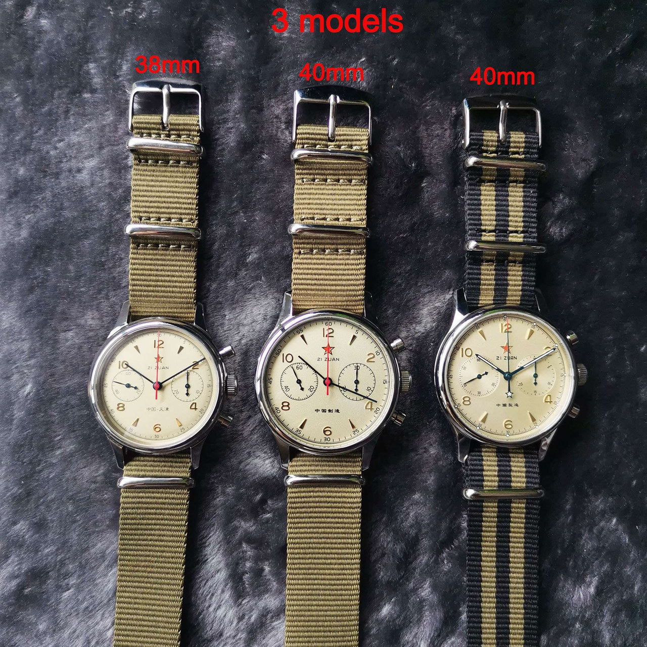 40mm China Aviation Chronograph Seagull Movement 1963 Mechanical Watch