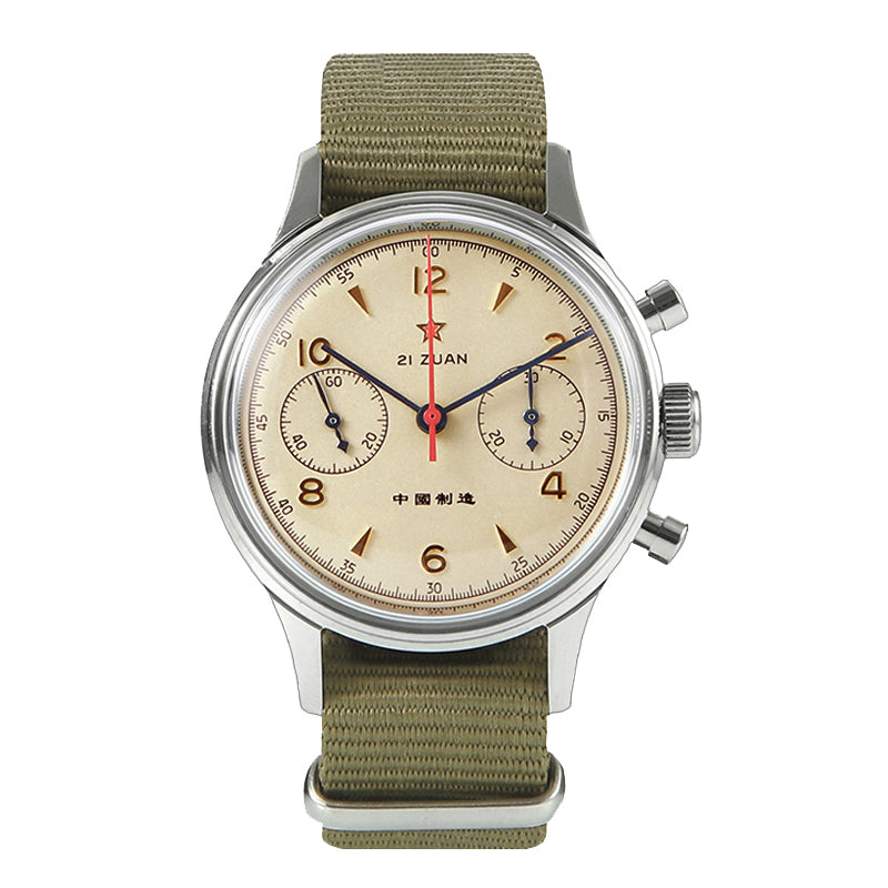 40mm China Aviation Chronograph Seagull Movement 1963 Mechanical Watch