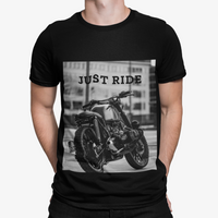 Thumbnail for Motorcycle Just Ride Heavy Cotton T-Shirt