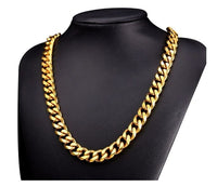 Thumbnail for 14K Yellow Gold Solid Brass Cuban Classic Chain