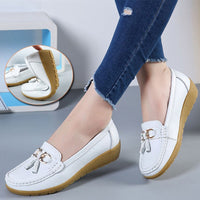 Thumbnail for Women Flats Ballet Shoes Cut Out Leather Breathable Moccasins Women Boat Shoes Ballerina Ladies Casual Shoes