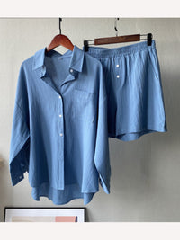 Thumbnail for Two Piece Set Women Cotton Shorts Sets