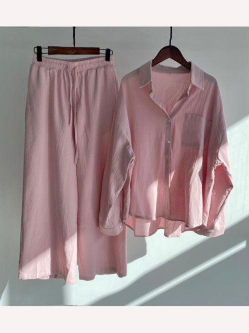 Two Piece Set Women Cotton Shorts Sets