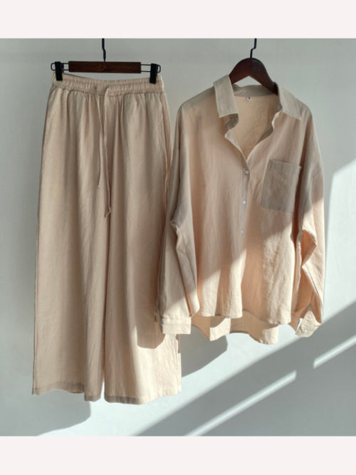 Two Piece Set Women Cotton Shorts Sets