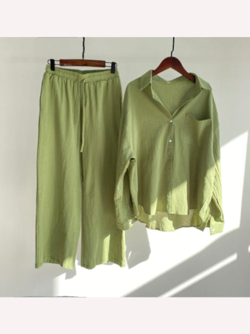 Two Piece Set Women Cotton Shorts Sets