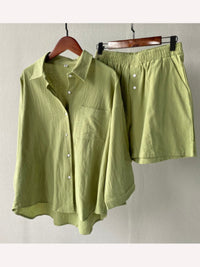 Thumbnail for Two Piece Set Women Cotton Shorts Sets