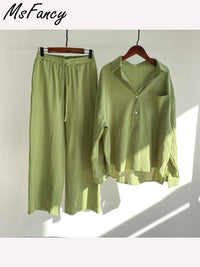 Thumbnail for Two Piece Set Women Cotton Shorts Sets