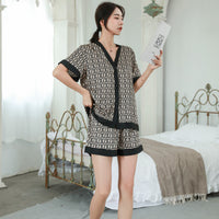 Thumbnail for Luxury Fashion Cross Letters Print Short