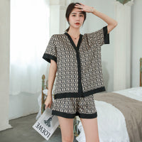 Thumbnail for Luxury Fashion Cross Letters Print Short