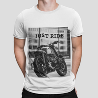 Thumbnail for Motorcycle Just Ride Heavy Cotton T-Shirt