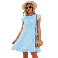 Thumbnail for Womens A Line Above Knee Floral Dress