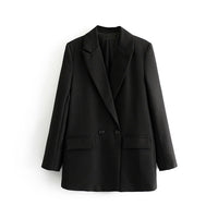 Thumbnail for Women Khaki Blazer Coat Vintage Notched Collar
