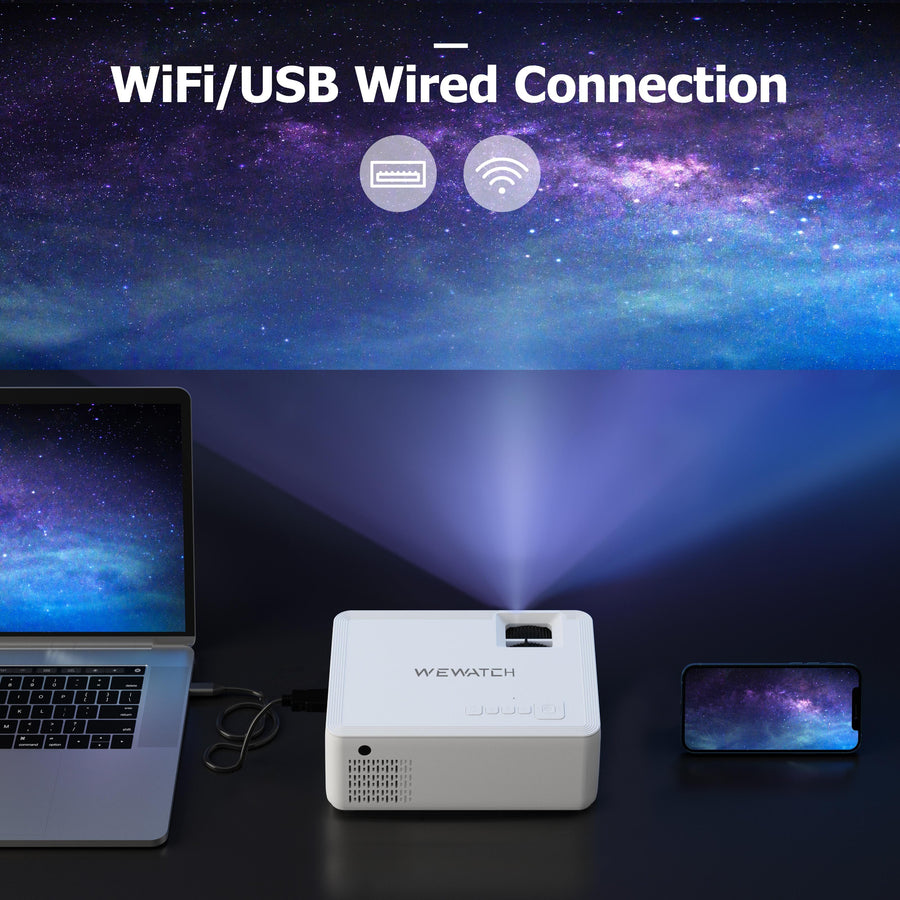Wewatch V10 5500lumens Led Portable Projector Native 1024*720 Hd 1080p