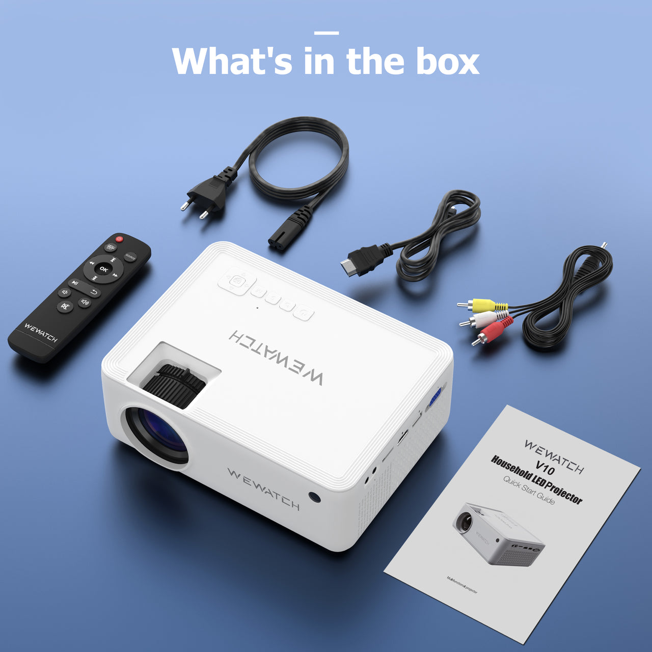 Wewatch V10 5500lumens Led Portable Projector Native 1024*720 Hd 1080p