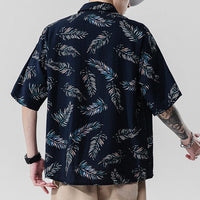 Thumbnail for Mens Loose Fit Summer Floral Hawaiian Shirt