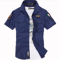 Thumbnail for Mens Short Sleeve Military Style Shirt
