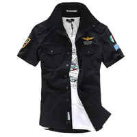 Thumbnail for Mens Short Sleeve Military Style Shirt