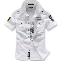 Thumbnail for Mens Short Sleeve Military Style Shirt