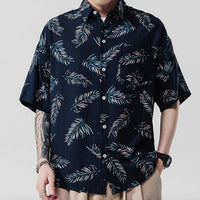 Thumbnail for Mens Loose Fit Summer Floral Hawaiian Shirt