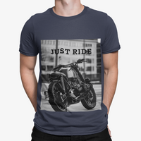 Thumbnail for Motorcycle Just Ride Heavy Cotton T-Shirt