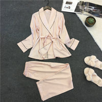 Thumbnail for Silk pajama sets for women