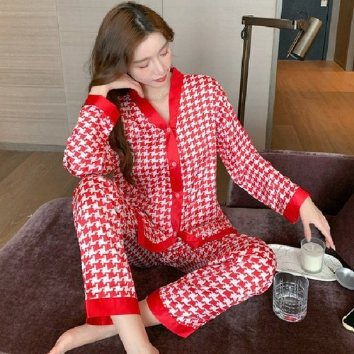 Plus size set woman 2 pieces pijamas sleepwear