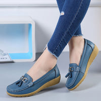 Thumbnail for Women Flats Ballet Shoes Cut Out Leather Breathable Moccasins Women Boat Shoes Ballerina Ladies Casual Shoes
