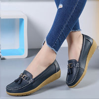 Thumbnail for Women Flats Ballet Shoes Cut Out Leather Breathable Moccasins Women Boat Shoes Ballerina Ladies Casual Shoes