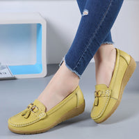 Thumbnail for Women Flats Ballet Shoes Cut Out Leather Breathable Moccasins Women Boat Shoes Ballerina Ladies Casual Shoes