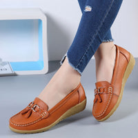 Thumbnail for Women Flats Ballet Shoes Cut Out Leather Breathable Moccasins Women Boat Shoes Ballerina Ladies Casual Shoes