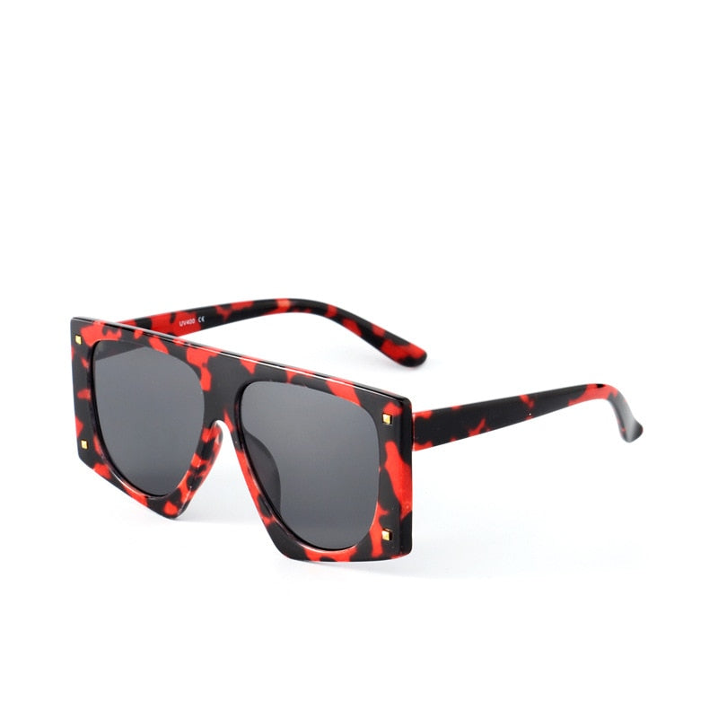 Punk Leopard Sunglasses Women Sexy Oversized Sun Glasses Men UV400 Gradient Shades Steampunk Goggles Eyewear Oculos Escuros
