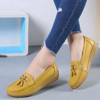 Thumbnail for Women Flats Ballet Shoes Cut Out Leather Breathable Moccasins Women Boat Shoes Ballerina Ladies Casual Shoes