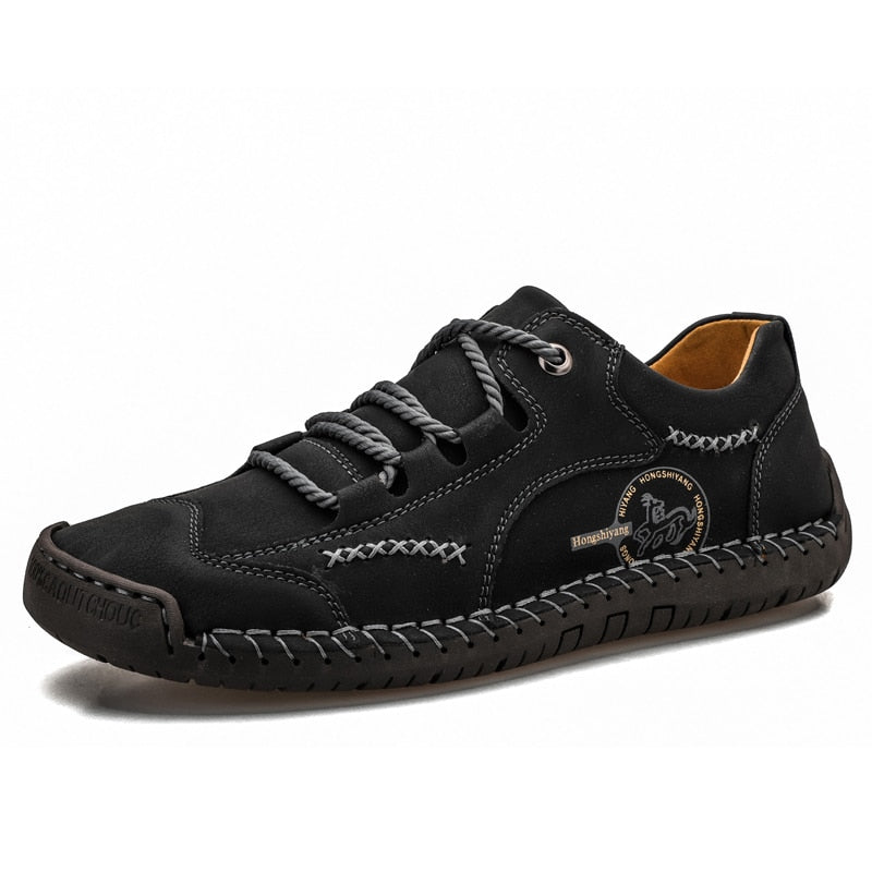Handmade Men's Casual Shoes Leather Men's Moccasins Loafers Outdoor Men Driving Shoes Non-slip Men's Sneakers Zapatillas Hombre