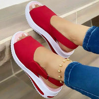 Thumbnail for Women Sandals 2022 Heels Sandals Peep Top Summer Shoes Women Platform Sandals Soft Wedges Shoes Sandalias Mujer Casual Footwear