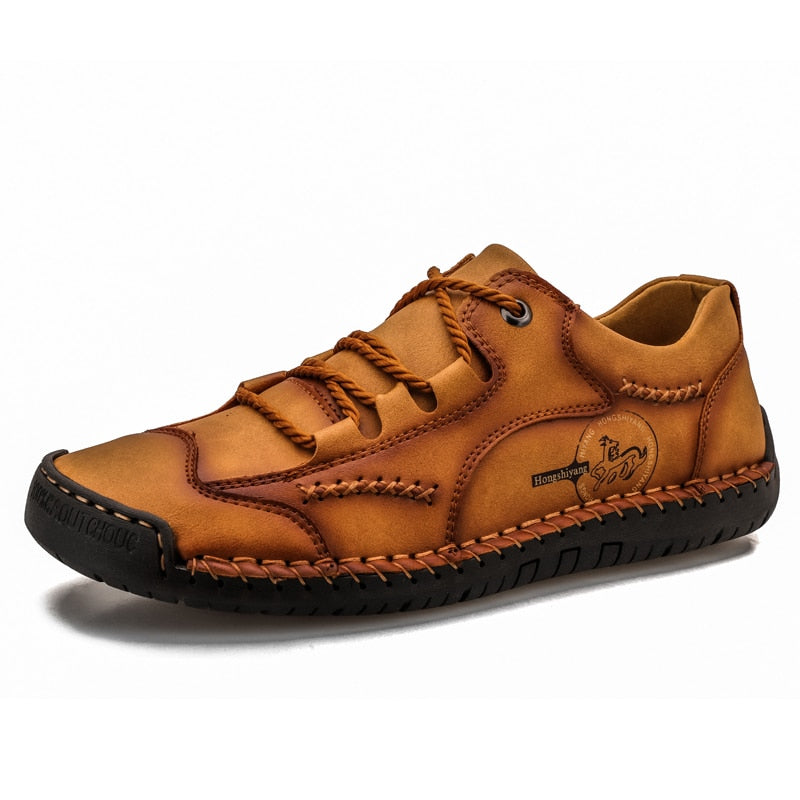 Handmade Men's Casual Shoes Leather Men's Moccasins Loafers Outdoor Men Driving Shoes Non-slip Men's Sneakers Zapatillas Hombre
