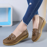 Thumbnail for Women Flats Ballet Shoes Cut Out Leather Breathable Moccasins Women Boat Shoes Ballerina Ladies Casual Shoes