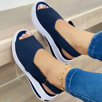 Thumbnail for Women Sandals 2022 Heels Sandals Peep Top Summer Shoes Women Platform Sandals Soft Wedges Shoes Sandalias Mujer Casual Footwear