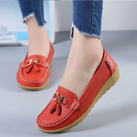 Thumbnail for Women Flats Ballet Shoes Cut Out Leather Breathable Moccasins Women Boat Shoes Ballerina Ladies Casual Shoes