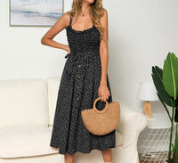 Thumbnail for Sexy Backless Polka Dot Summer Dress