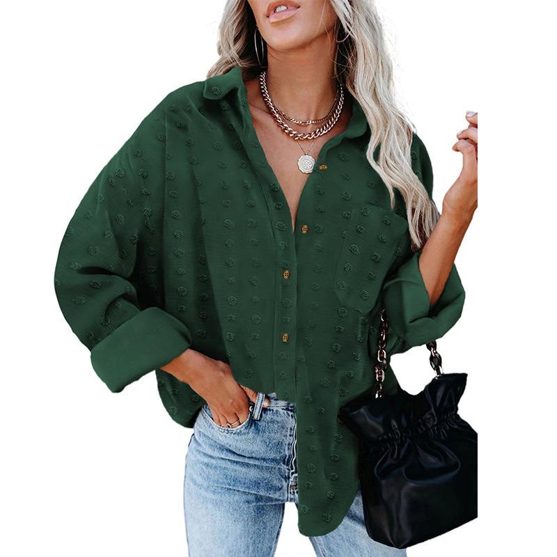 Womens Corduroy Button Down Shirts Boyfriend Long Sleeve Oversized