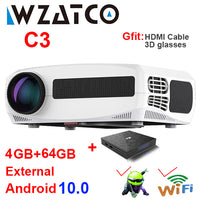 Thumbnail for WZATCO C3 LED Projector Android 10.0 WIFI Full HD 1080P