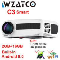 Thumbnail for WZATCO C3 LED Projector Android 10.0 WIFI Full HD 1080P