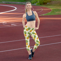 Thumbnail for Women Pineapple Capri Leggings