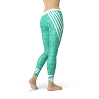 Thumbnail for Turquoise Sports Leggings