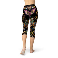 Thumbnail for Womens Dreamcatcher Capri Leggings