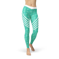 Thumbnail for Turquoise Sports Leggings